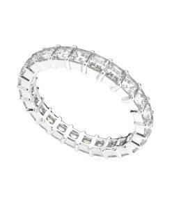 แหวนเพชรแท้ Lab Grown Diamond ผู้หญิง เพชรรอบนิ้ว 10 ตังค์ ปริ๊นเซส Eternity (1RG137)