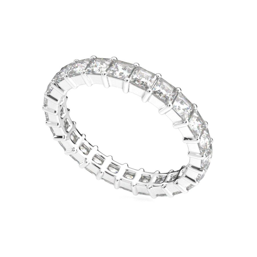 แหวนเพชรแท้ Lab Grown Diamond ผู้หญิง เพชรรอบนิ้ว 10 ตังค์ ปริ๊นเซส Eternity (1RG137)