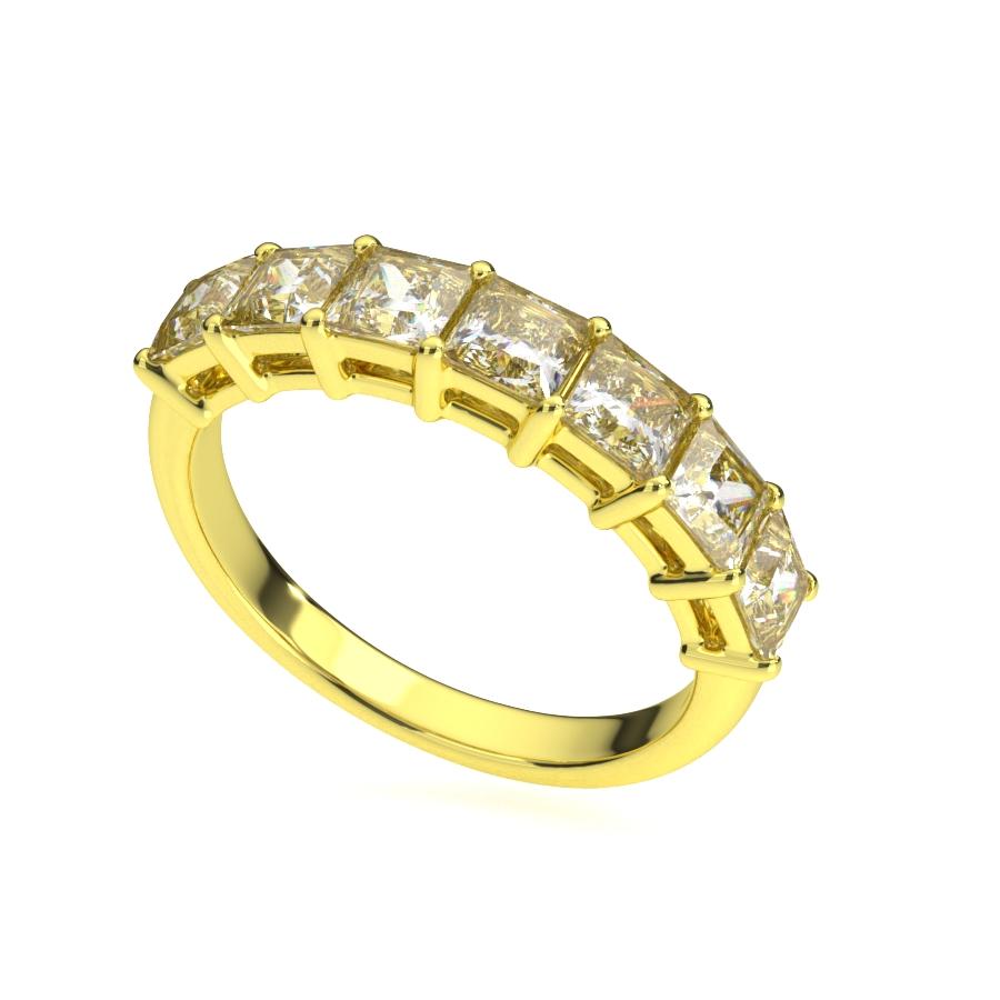 แหวน ผู้หญิง เพชรแถว เม็ดละ 30 ตังค์ ปริ๊นเซส ครึ่งวง (1RG139)