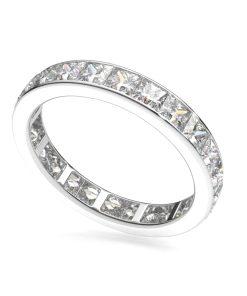 แหวนเพชรแท้ Lab Grown Diamond ผู้หญิง เพชรรอบนิ้ว 10 ตังค์ ปริ๊นเซส Eternity (1RG141)