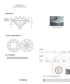 เพชรแท้ Lab Grown Diamond 1.20 กะรัต น้ำ 100 เกรด VVS2 EX EX EX N พร้อมเซอร์ IGI (1CER2013)