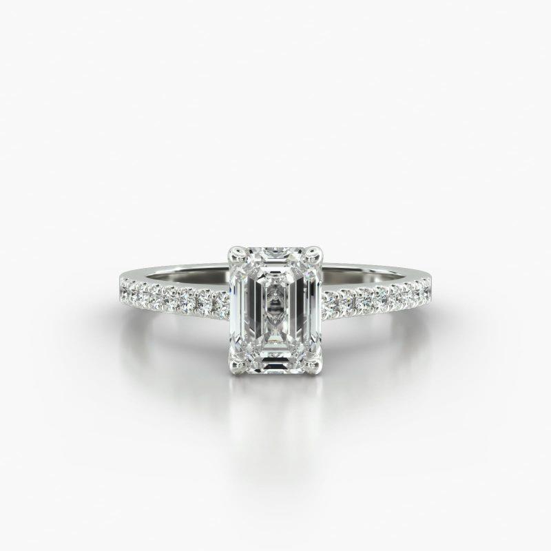 EMERALD OR RADIANT CATHEDRAL FOUR TULIP BASKET - A