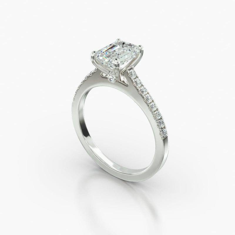 EMERALD OR RADIANT CATHEDRAL SURPRISE DIAMOND - B