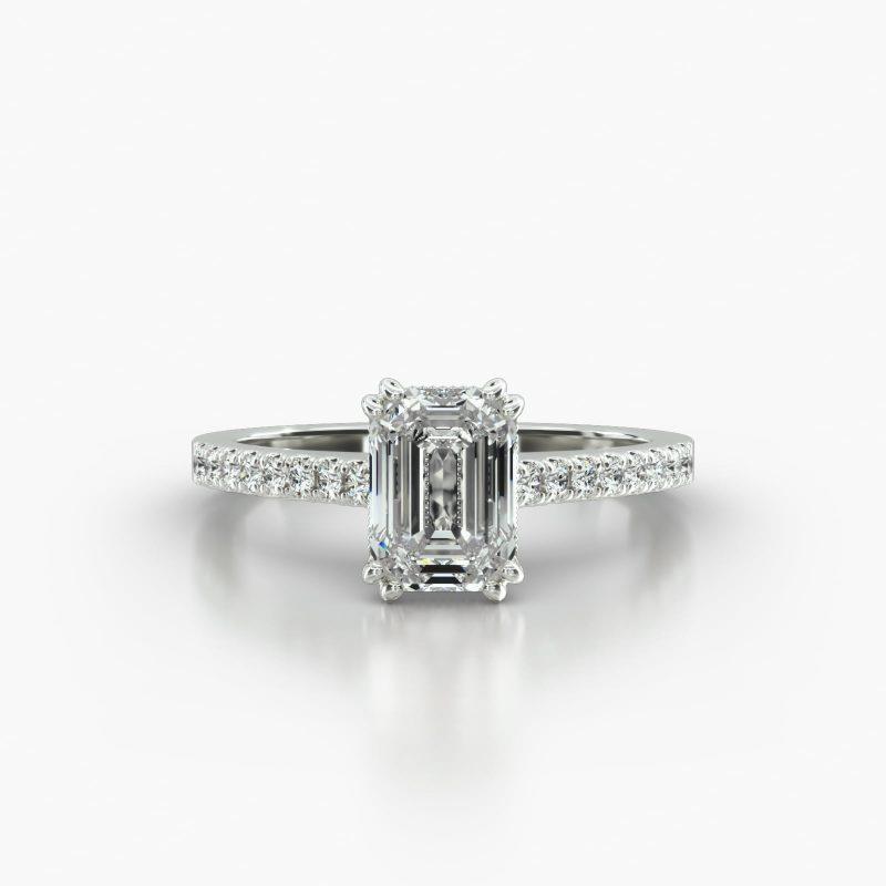 EMERALD OR RADIANT CATHEDRAL VINTAGE BASKET - A