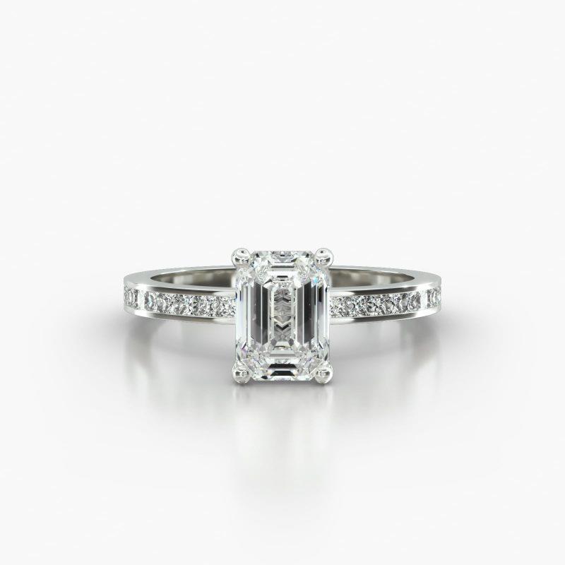 EMERALD OR RADIANT CHANNEL FOUR PRONG - A