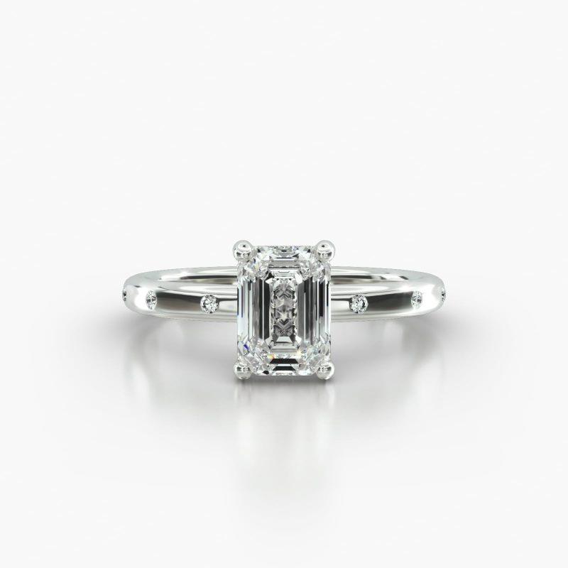 EMERALD OR RADIANT GYPSY CLASSIC PAVE BASKET - A