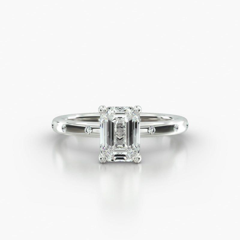 EMERALD OR RADIANT GYPSY FOUR PRONG - A