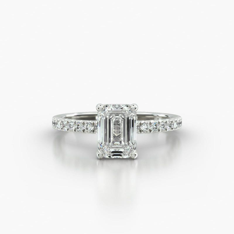 EMERALD OR RADIANT MACRO PAVE CLASSIC BASKET - A