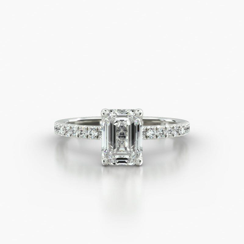 EMERALD OR RADIANT MACRO PAVE FOUR TULIP BASKET - A