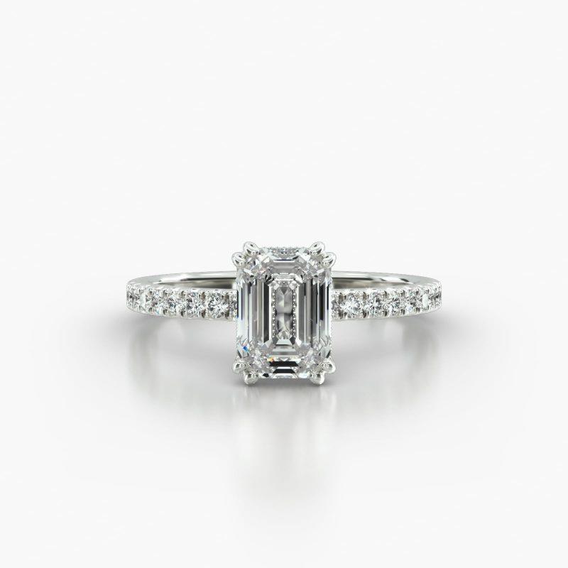 EMERALD OR RADIANT MACRO PAVE VINTAGE BASKET - A