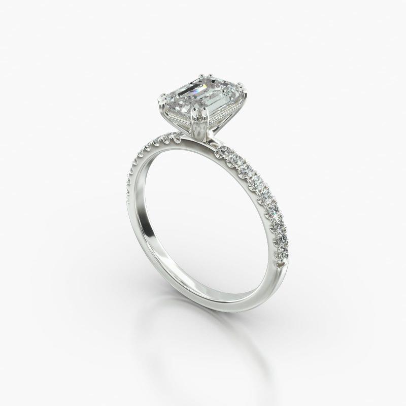 EMERALD OR RADIANT MACRO PAVE VINTAGE BASKET - B