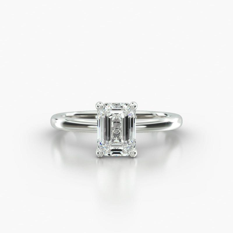 EMERALD OR RADIANT SOLITAIRE SURPRISE DIAMOND - A