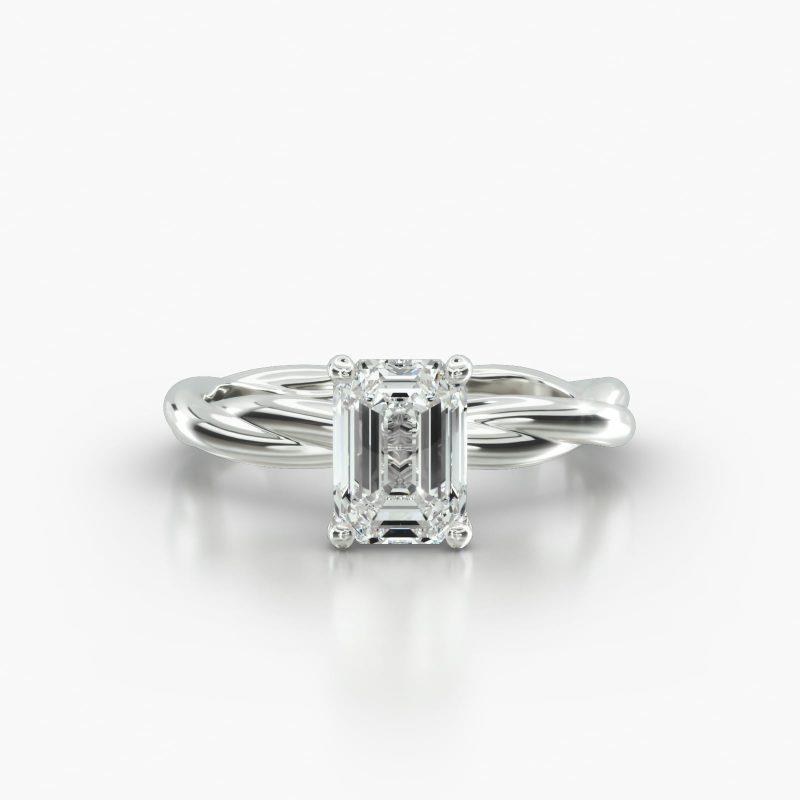 EMERALD OR RADIANT TWIST FOUR PRONG - A