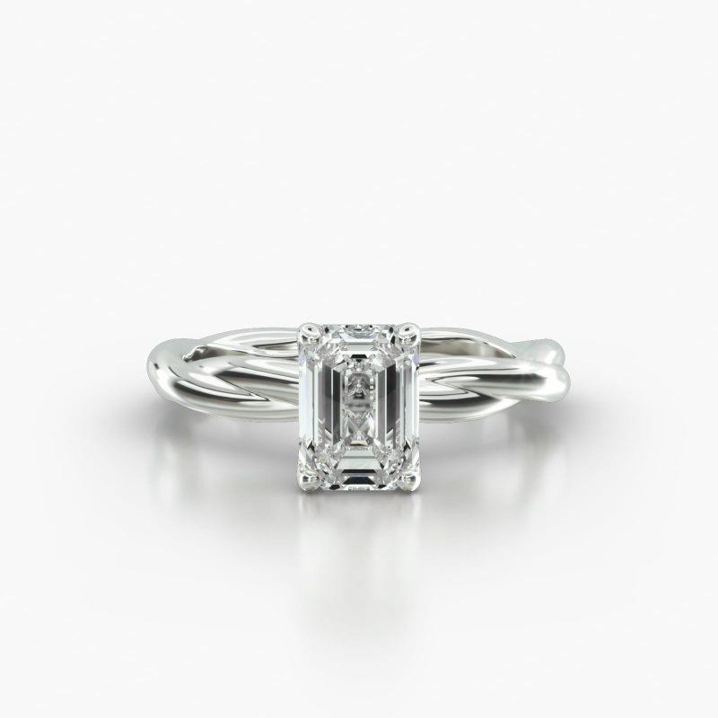 EMERALD OR RADIANT TWIST FOUR TULIP BASKET - A