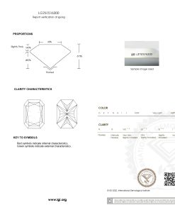 เพชรแท้ Lab Grown Diamond 2.01 กะรัต น้ำ 98 เกรด VS2 EX EX N พร้อมเซอร์ IGI (1CER2068)
