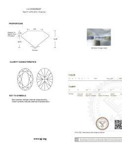 เพชรแท้ Lab Grown Diamond 1.01 กะรัต น้ำ 100 เกรด VVS2 EX EX N พร้อมเซอร์ IGI (1CER2076)