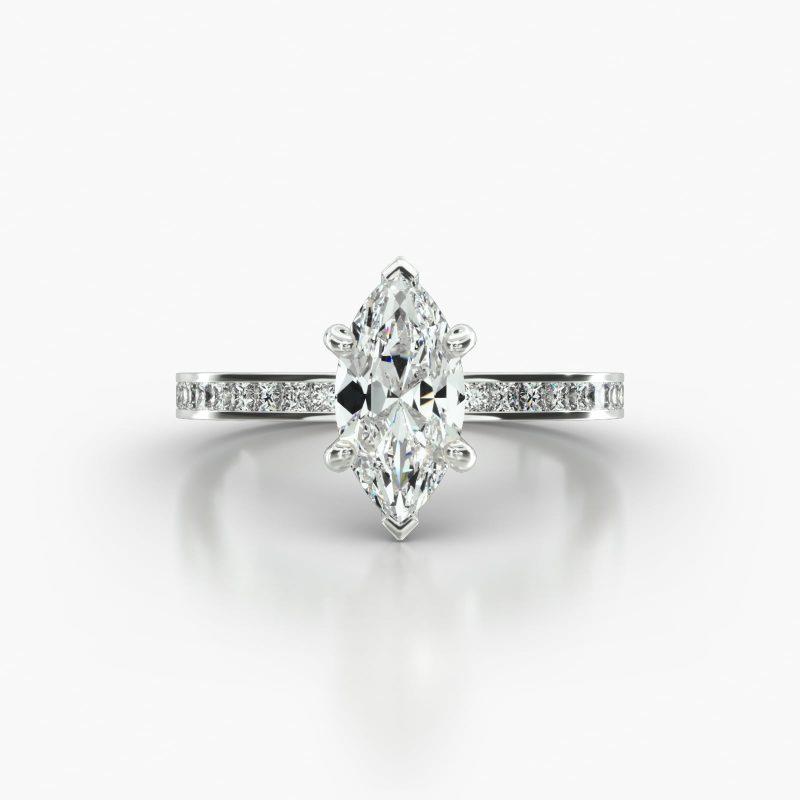 MARQUISE CHANNEL CLASSIC PAVE BASKET - A