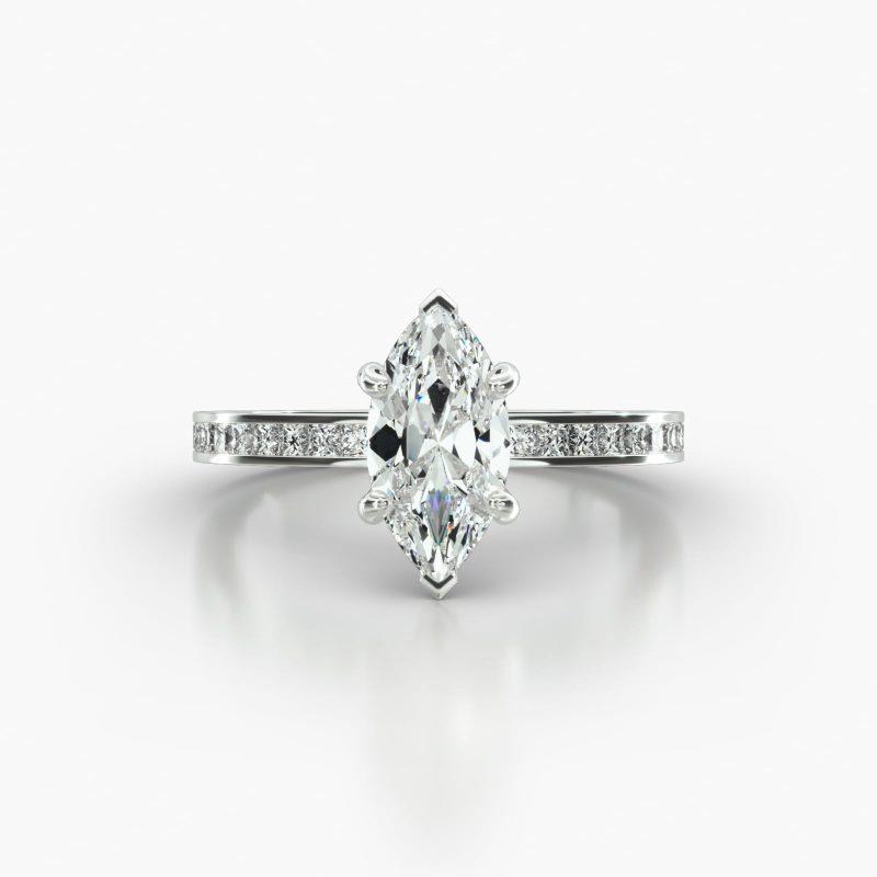 MARQUISE CHANNEL SIX PRONG - A