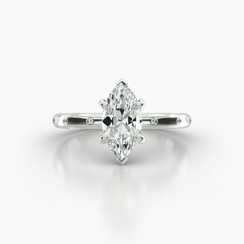 MARQUISE GYPSY CLASSIC PAVE BASKET - A