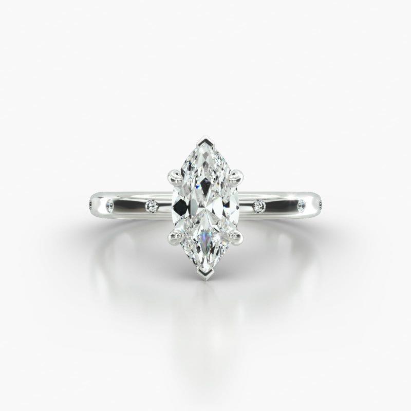 MARQUISE GYPSY SIX PRONG - A