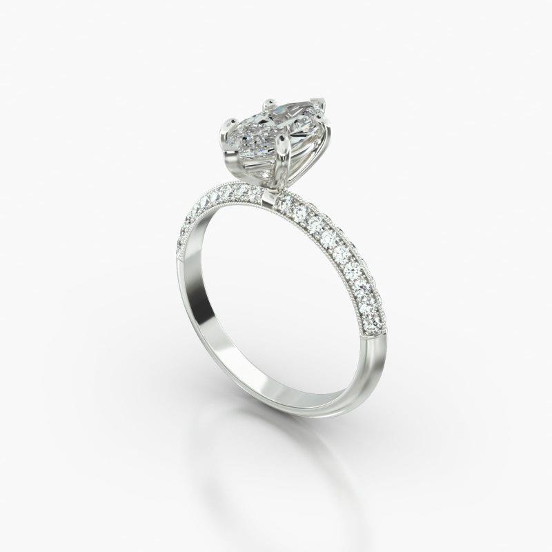 MARQUISE KNIFE PAVE CLASSIC BASKET - B