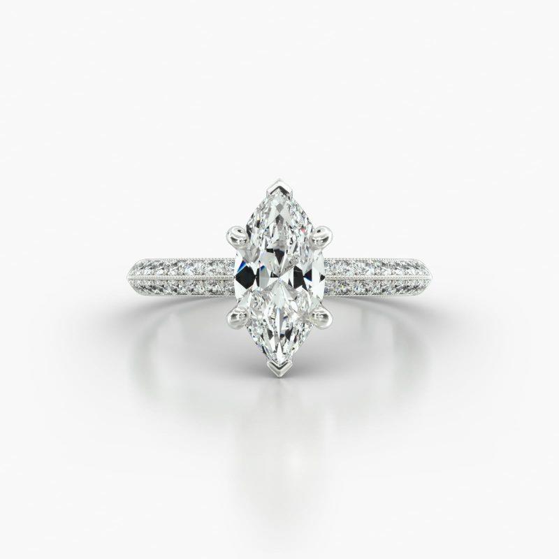 MARQUISE KNIFE PAVE CLASSIC PAVE BASKET - A