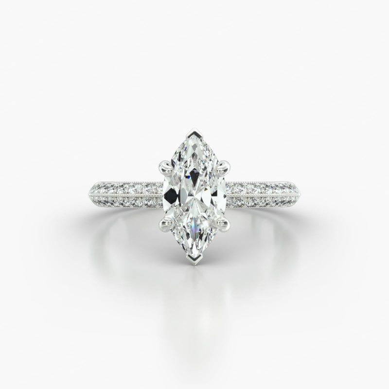 MARQUISE KNIFE PAVE SIX PRONG - A