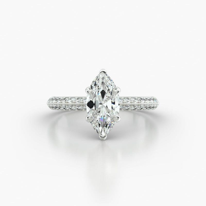 MARQUISE KNIFE PAVE SURPRISE DIAMOND - A