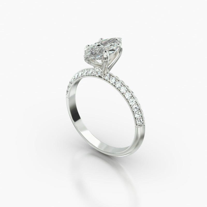 MARQUISE KNIFE PAVE SURPRISE DIAMOND - B