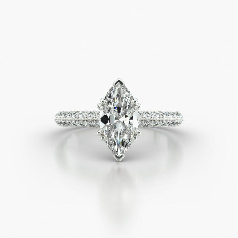 MARQUISE KNIFE PAVE VINTAGE BASKET - A