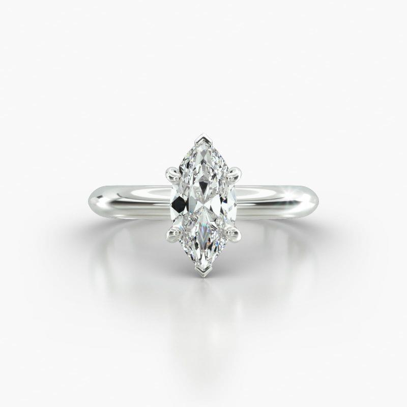 MARQUISE KNIFE SOLITAIRE CLASSIC BASKET - A