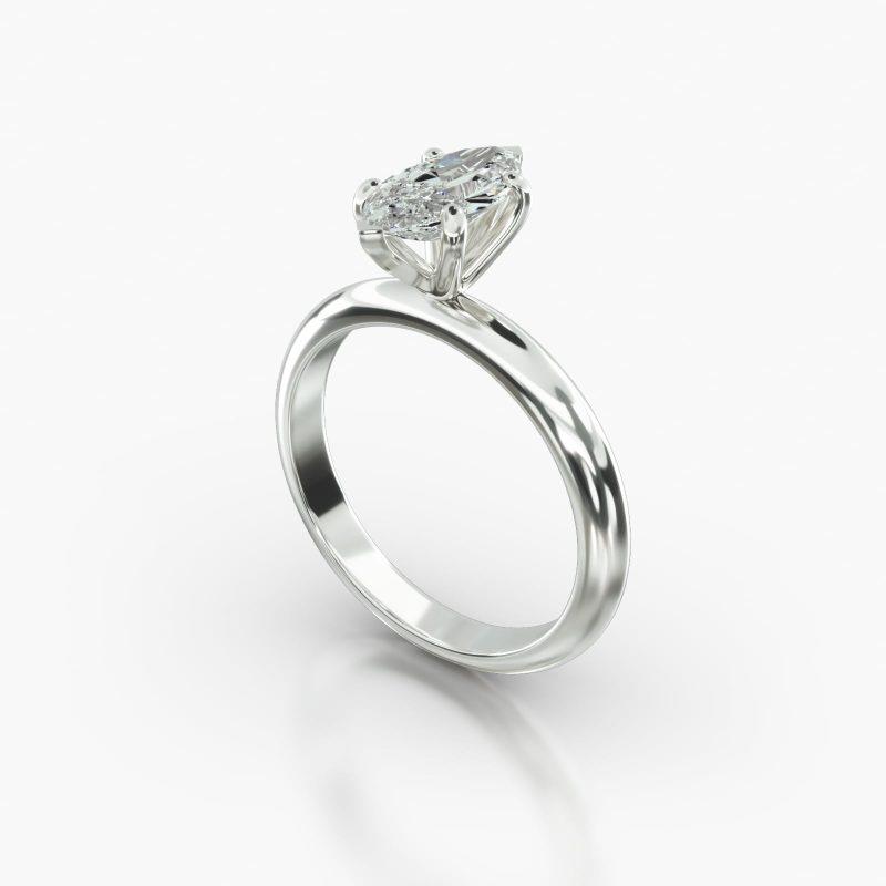 MARQUISE KNIFE SOLITAIRE SIX PRONG - B