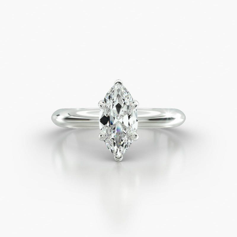 MARQUISE KNIFE SOLITAIRE SURPRISE DIAMOND - A