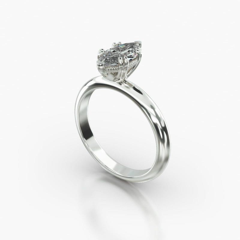 MARQUISE KNIFE SOLITAIRE VINTAGE BASKET - B