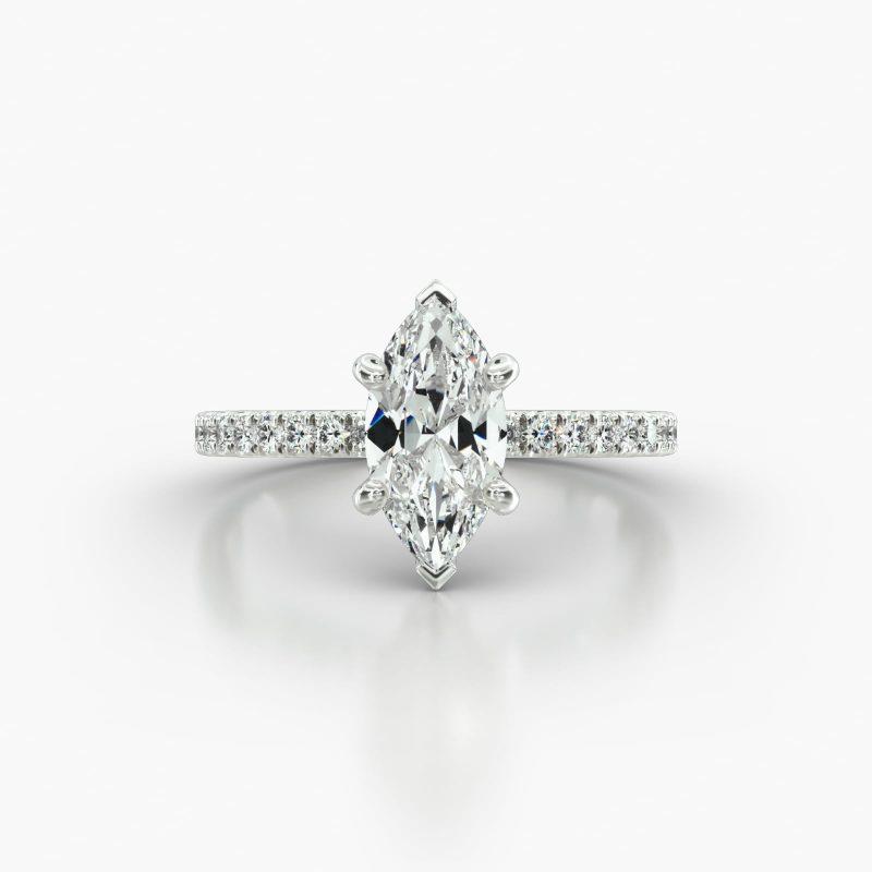 MARQUISE MACRO PAVE CLASSIC PAVE BASKET - A