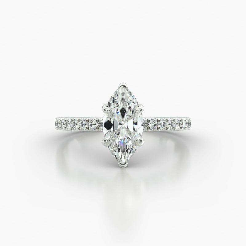MARQUISE MACRO PAVE SURPRISE DIAMOND - A
