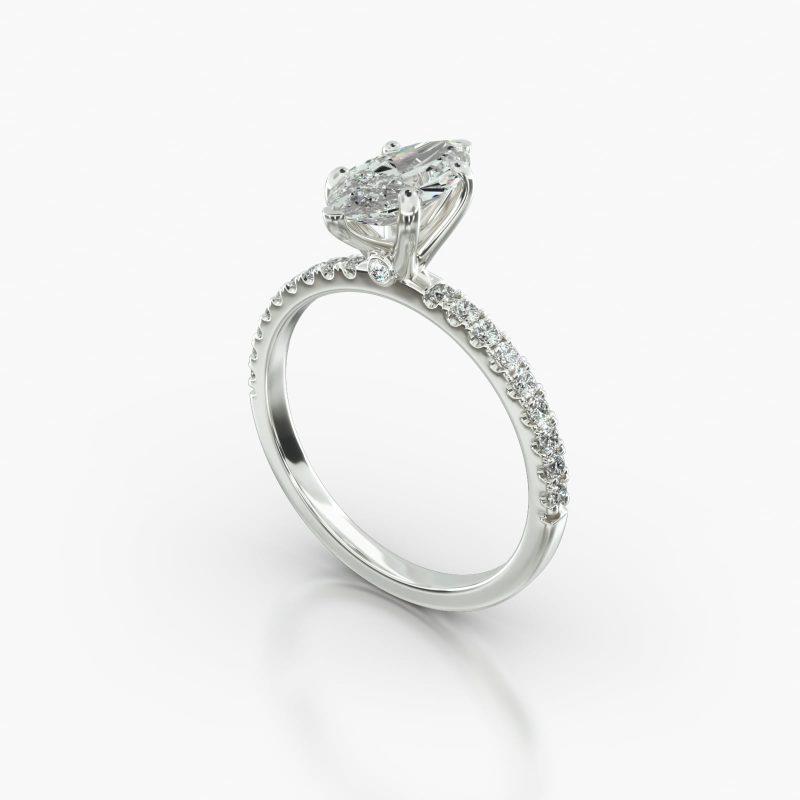 MARQUISE MACRO PAVE SURPRISE DIAMOND - B