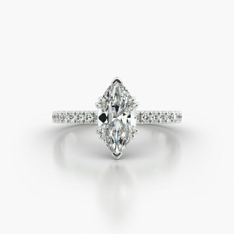 MARQUISE MACRO PAVE VINTAGE BASKET - A