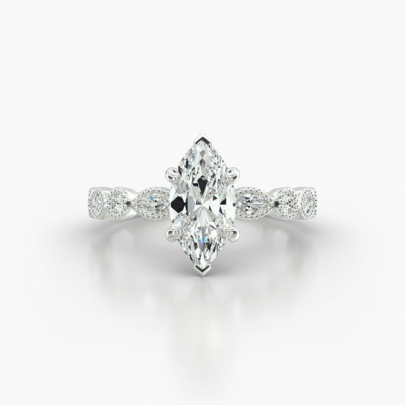 MARQUISE MARQUISE+ROUND SIX PRONG - A