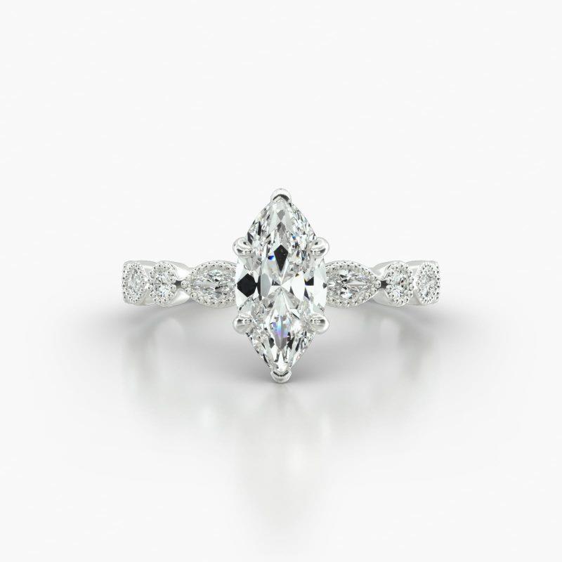 MARQUISE MARQUISE+ROUND SURPRISE DIAMOND - A