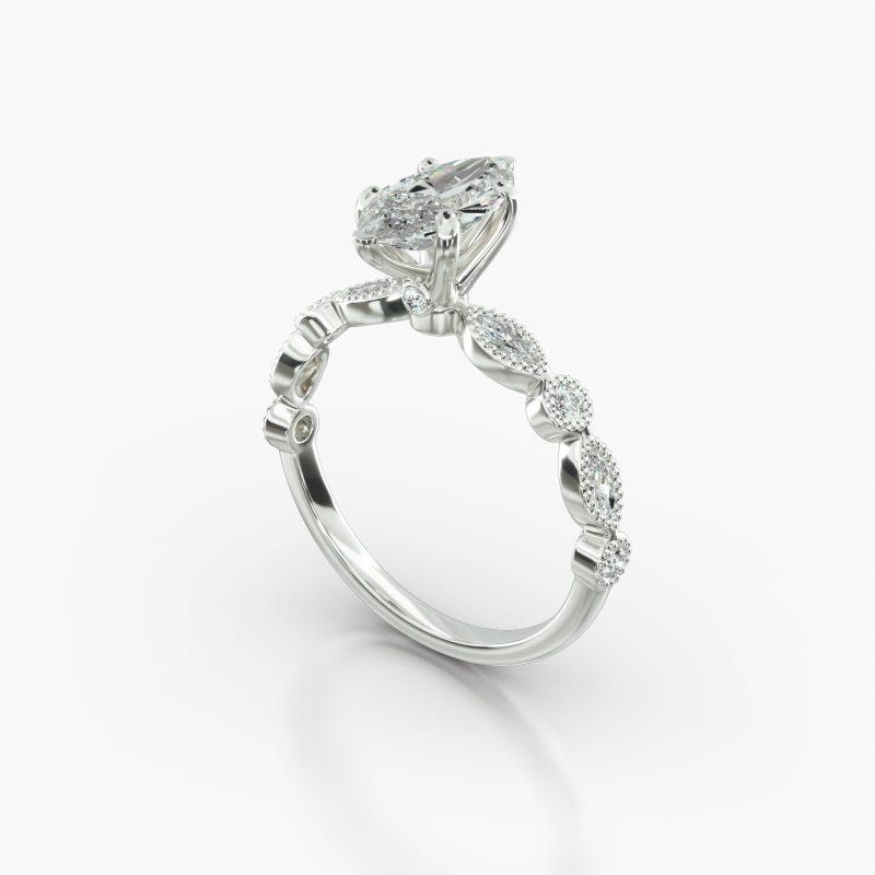 MARQUISE MARQUISE+ROUND SURPRISE DIAMOND - B