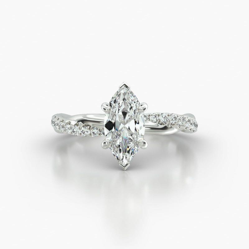 MARQUISE PAVE TWIST CLASSIC BASKET - A