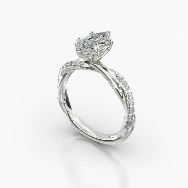 MARQUISE PAVE TWIST CLASSIC BASKET - B