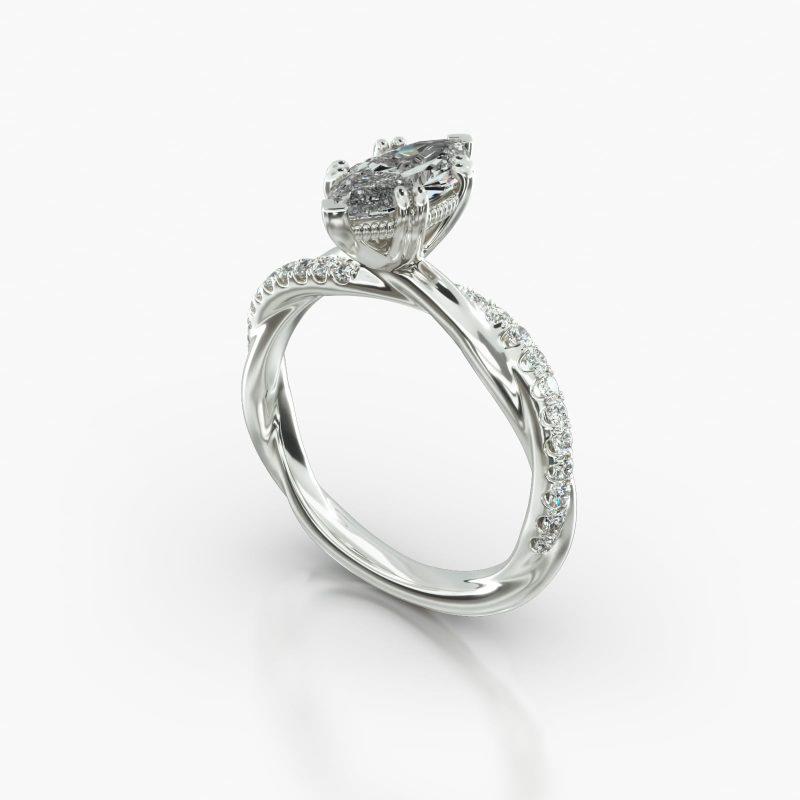 MARQUISE PAVE TWIST VINTAGE BASKET - B