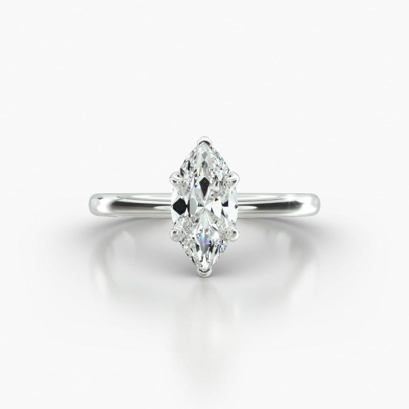 MARQUISE SOLITAIRE SURPRISE DIAMOND - A