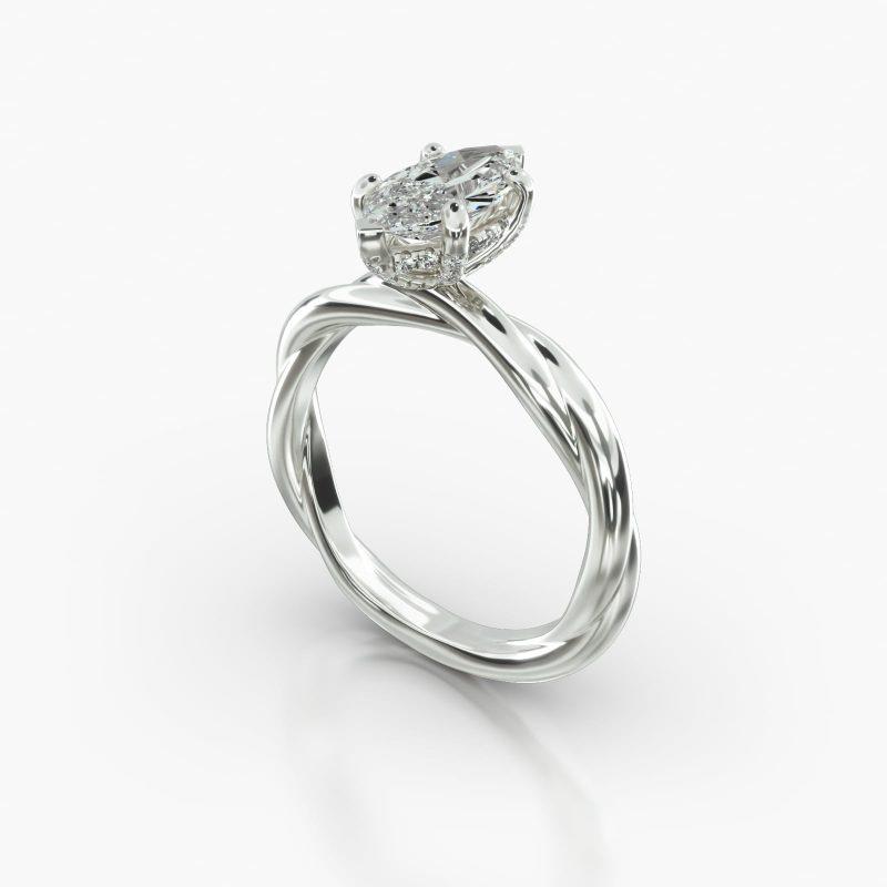 MARQUISE TWIST CLASSIC PAVE BASKET - A