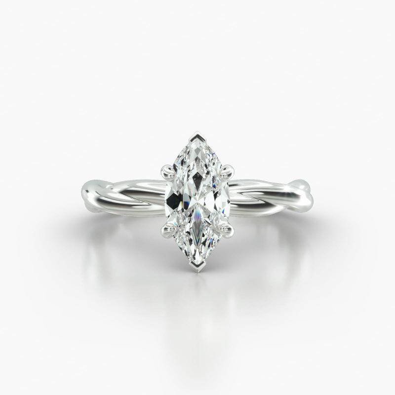 MARQUISE TWIST SIX PRONG - A