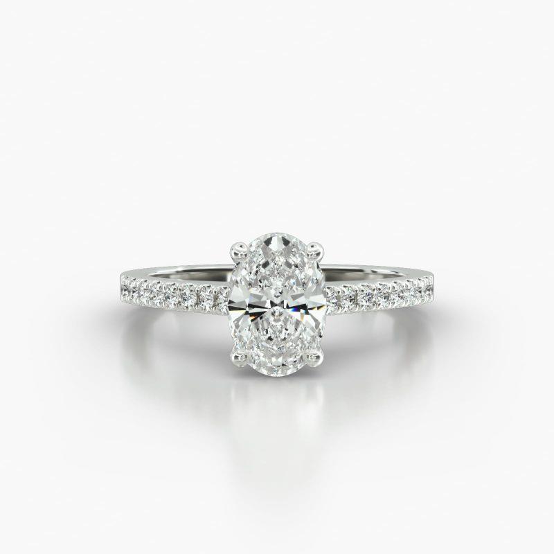 OVAL CATHEDRAL FOUR PRONG - A