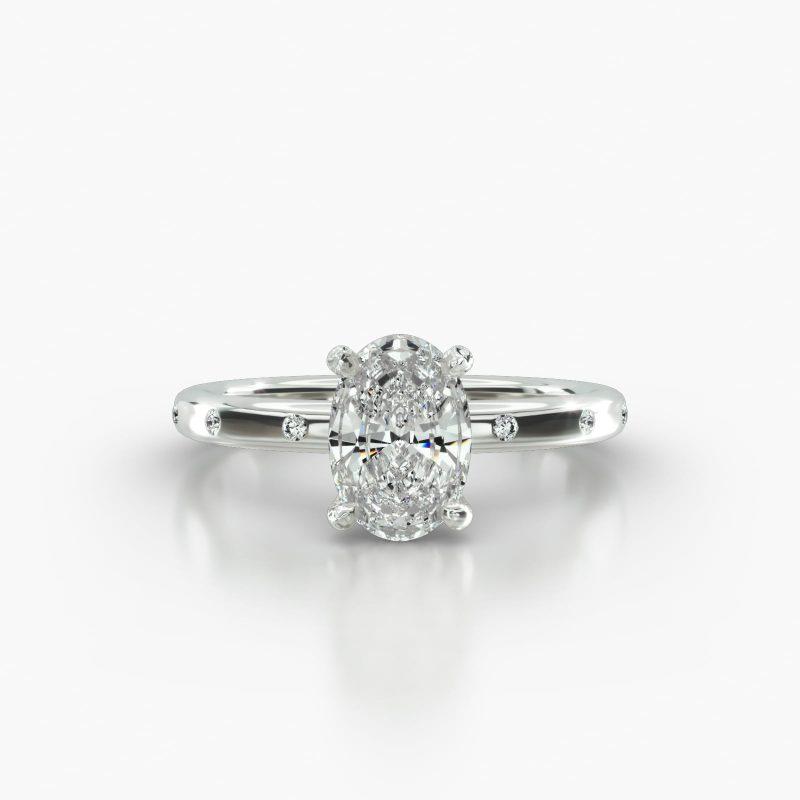 OVAL GYPSY CLASSIC PAVE BASKET - A