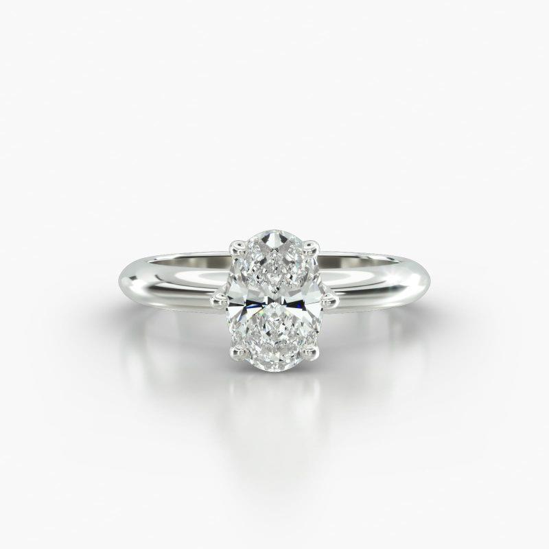 OVAL KNIFE SOLITAIRE SIX TULIP BASKET - A